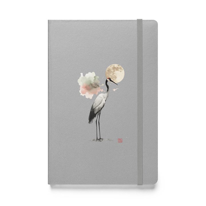 Moonlit Crane Hardcover Notebook product image (3)