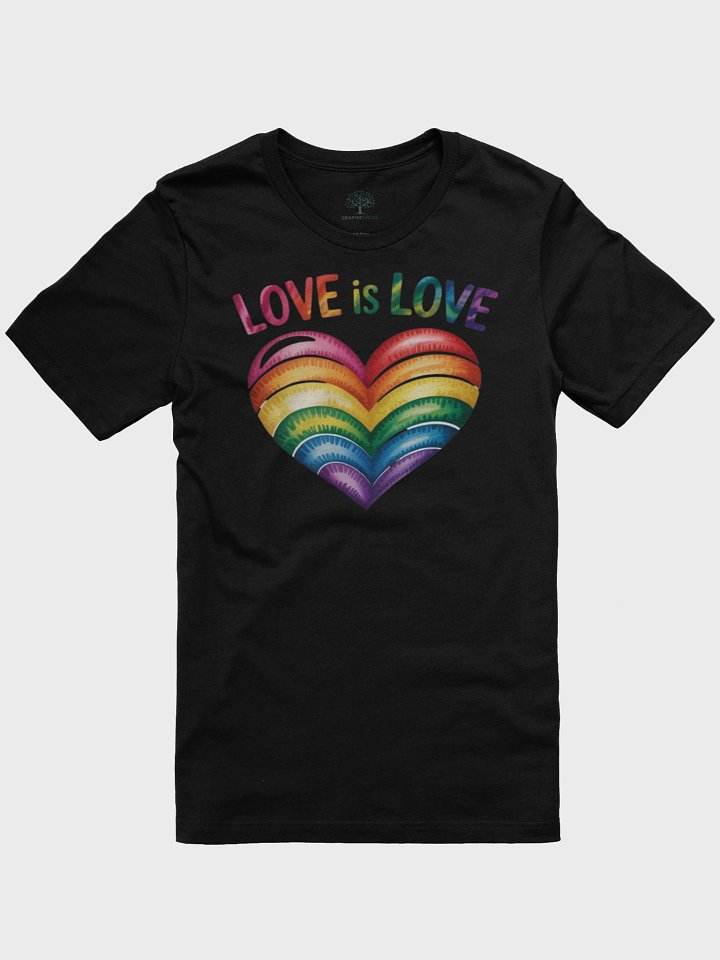 Unisex Supersoft 'Love Is Love' Rainbow Heart T-Shirt - Perfect for Pride Month | Graphic Grove product image (9)