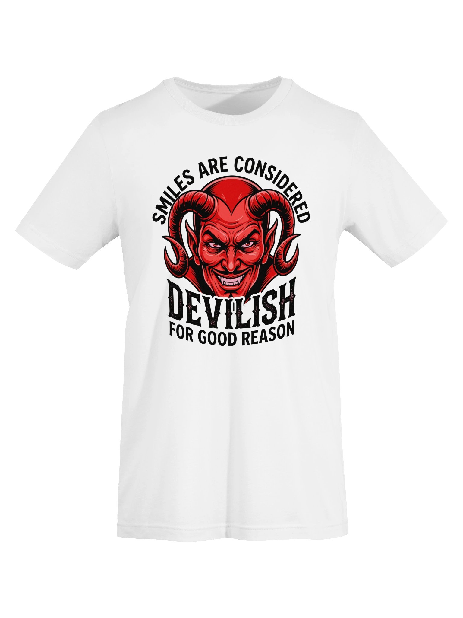 Smiles are considered Devilish for good reason Statement Tee product image (27)