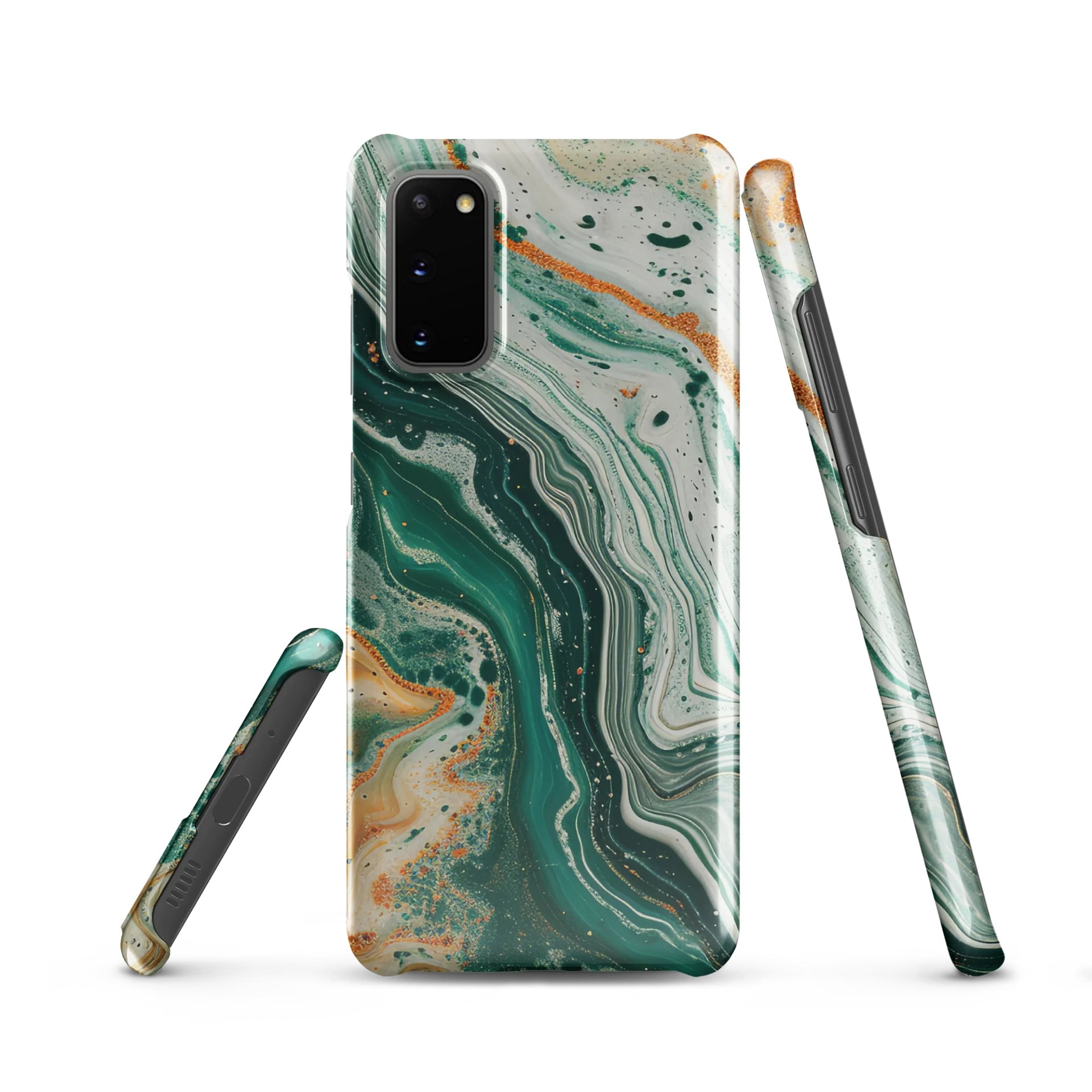 Green Swirl Snap Case Samsung® 20 Plus, 20FE, 20 Ultra, 20, 21 FE, 21, 21 Plus, 21 Ultra, 22, 22 Plus, 22 Ultra, 23, 23 Ultra, 23 Plus, 24 Plus, 24, 24 Ultra, 25 Plus, 25 Ultra, 25 Cases. product image (1)