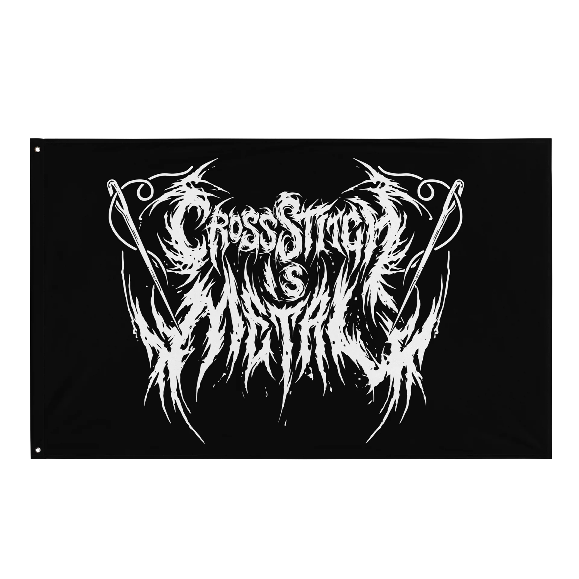 Cross Stitch Is Metal Flag product image (1)