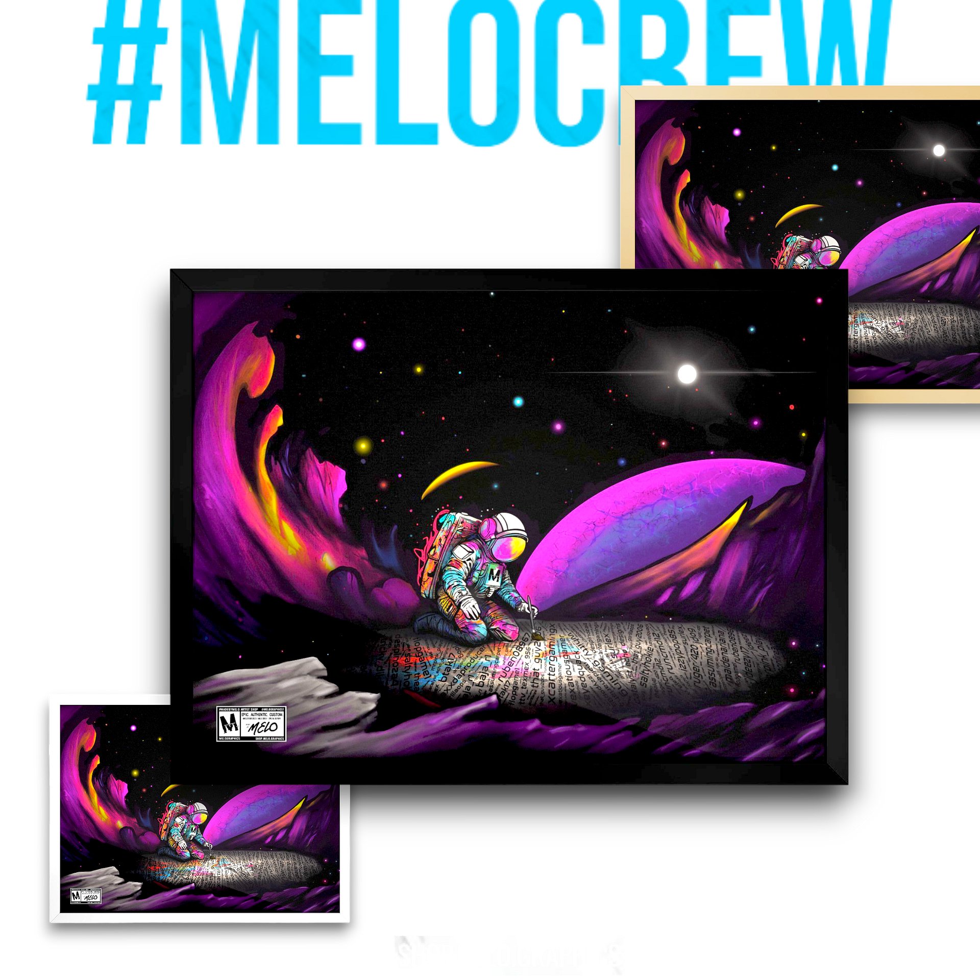 #MELOtober 2023 Personalized MELO CREW Founders - Framed Poster | #MadeByMELO product image (1)