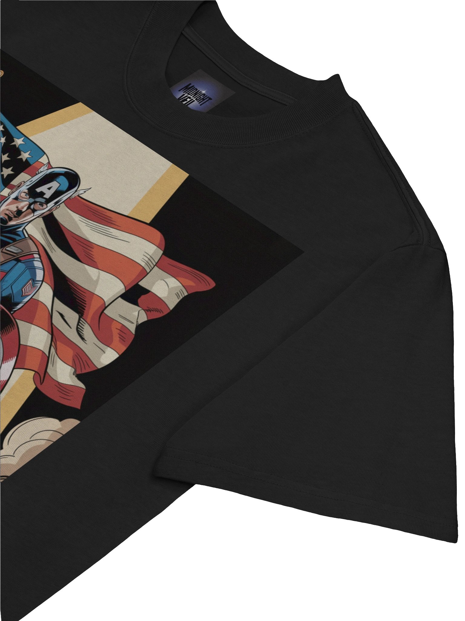 Herald's Halo: Captain America Dawn-Borne Oath Oversized Faded T-Shirt product image (7)