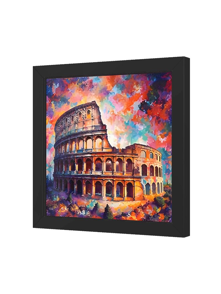 Farbenfrohes Kolosseum: Rom im Expressionismus Vibrant Ayous Wood Matte Poster product image (21)