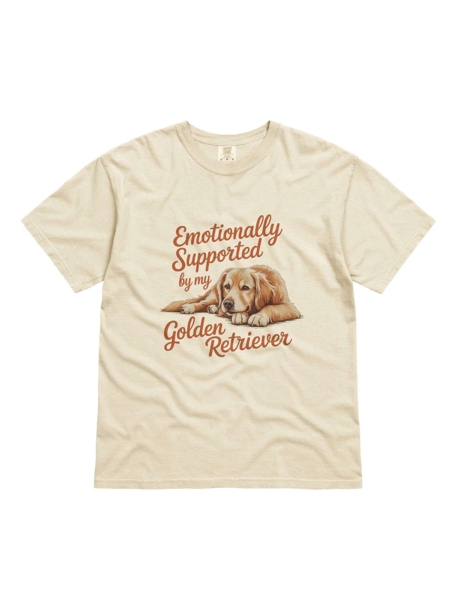 Golden Retriever Emotional Support Dog Shirt – Comfort Colors 1717 Dog Lover Tee product image (2)