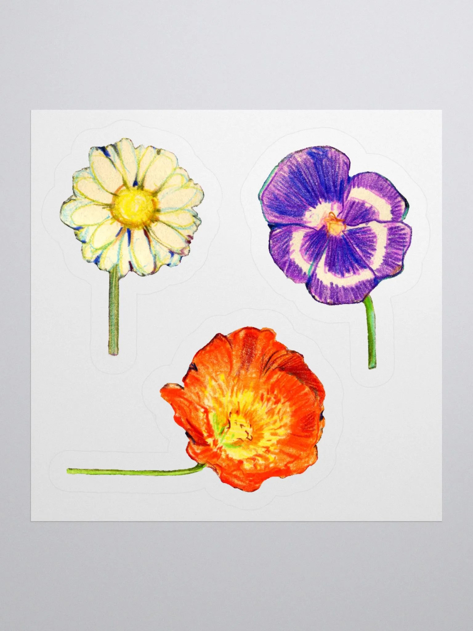 Cottage flowers stickers product image (2)