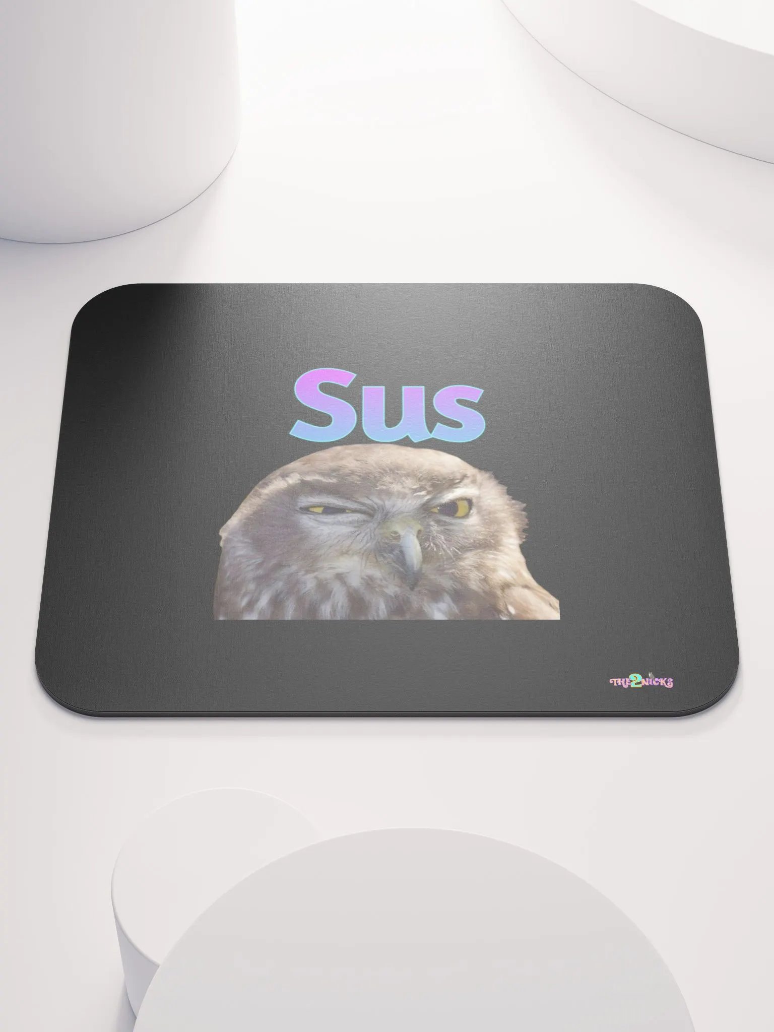 Sus Owl Classic Mouse Pad (Black) product image (2)
