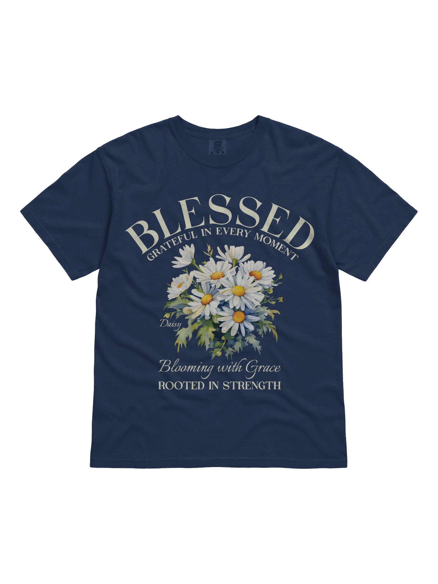 Blessed Daisy Flower Shirt – April Birth Flower Blooming with Grace Graphic Tee product image (4)