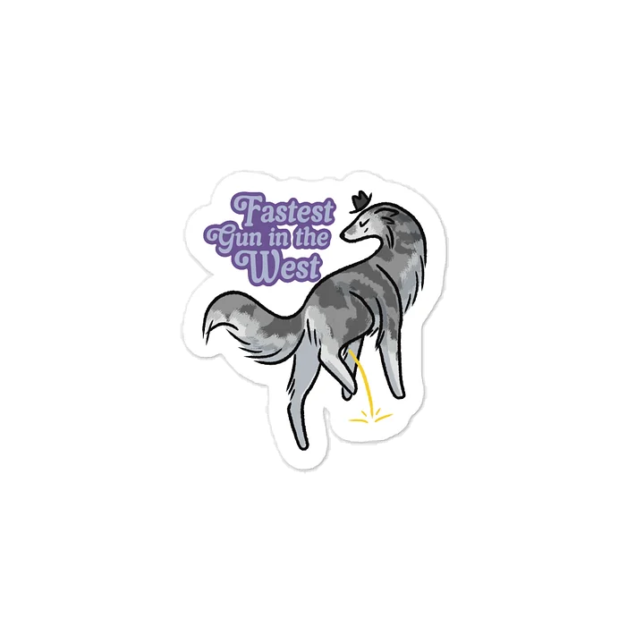 Fastest Gun in the West - Silver Brindle - Kiss-Cut Vinyl Sticker product image (1)
