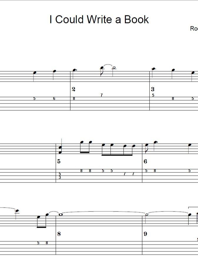 I could write a book - Guitar sheet music product image (1)