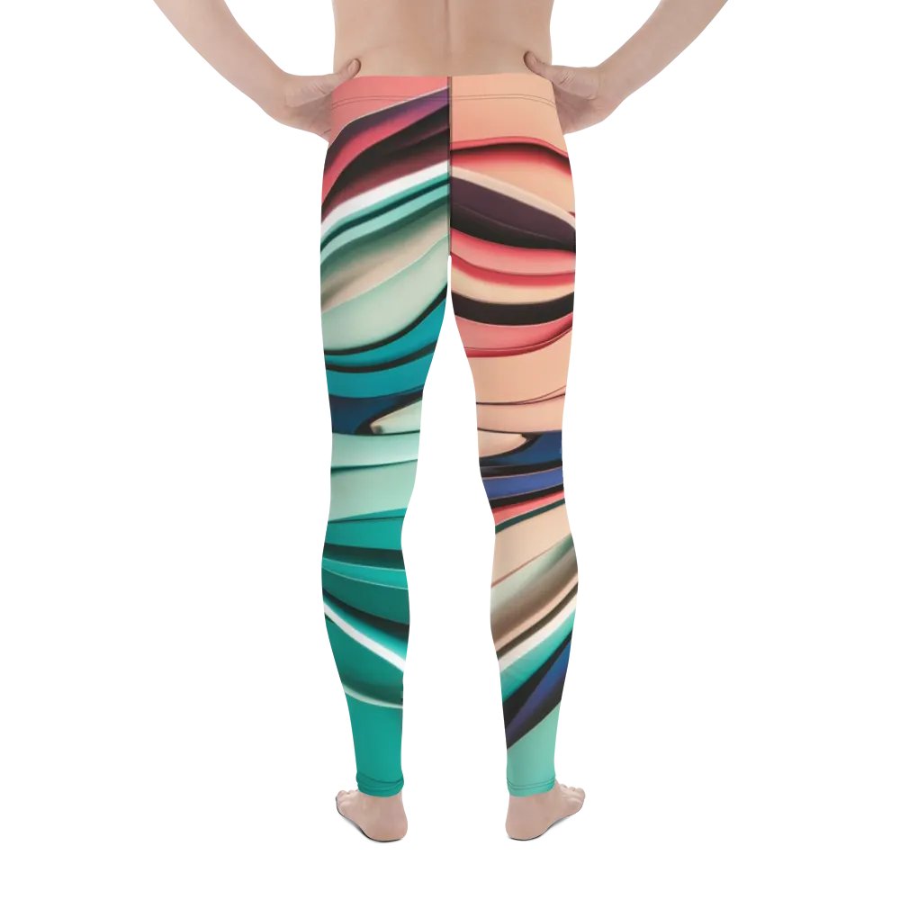 Men's Performance Slim Fit Leggings with Abstract Multicolour Design - TDS Music Exclusive product image (6)