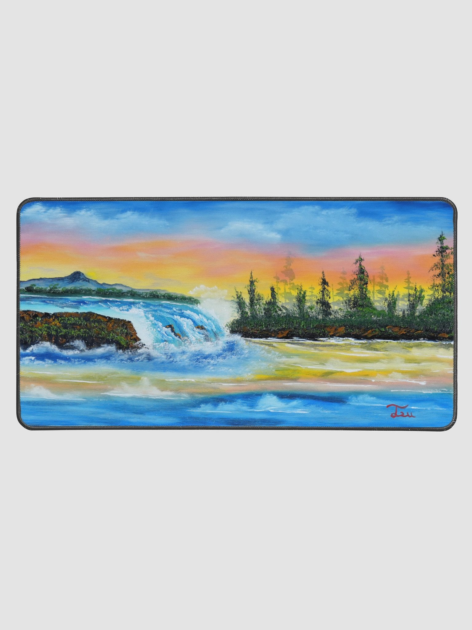 Tsunami Deskpad - The Sunset Waterfall product image (1)