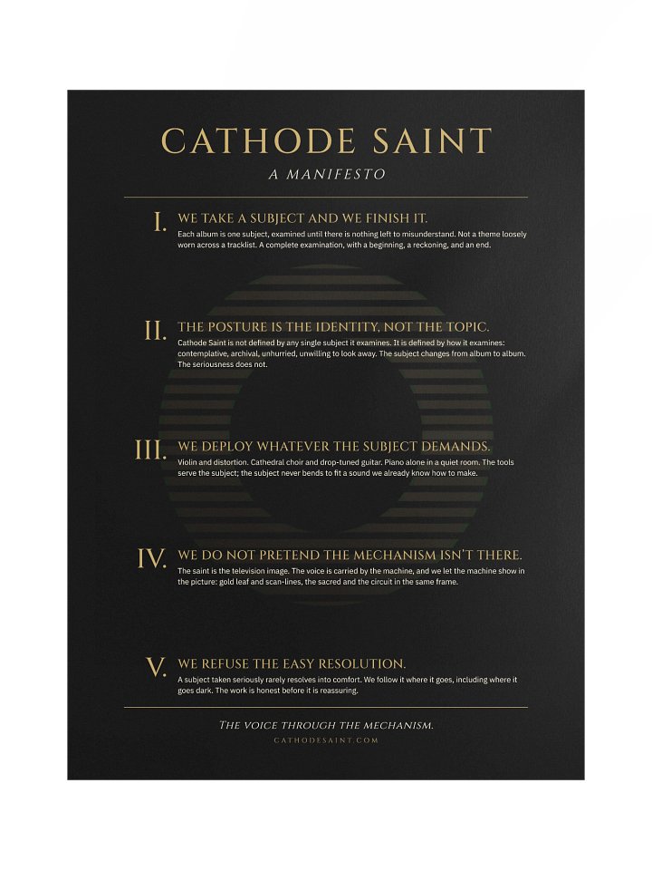 Cathode Saint Manifesto Poster product image (1)