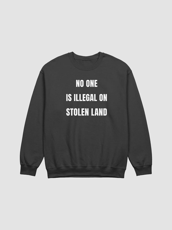 No One Is Illegal On Stolen Land Crewneck Unisex product image (3)