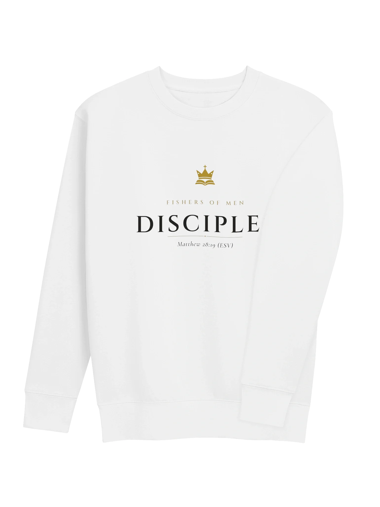 Disciples Crewneck - White, view 4 — Christ Is King crewneck