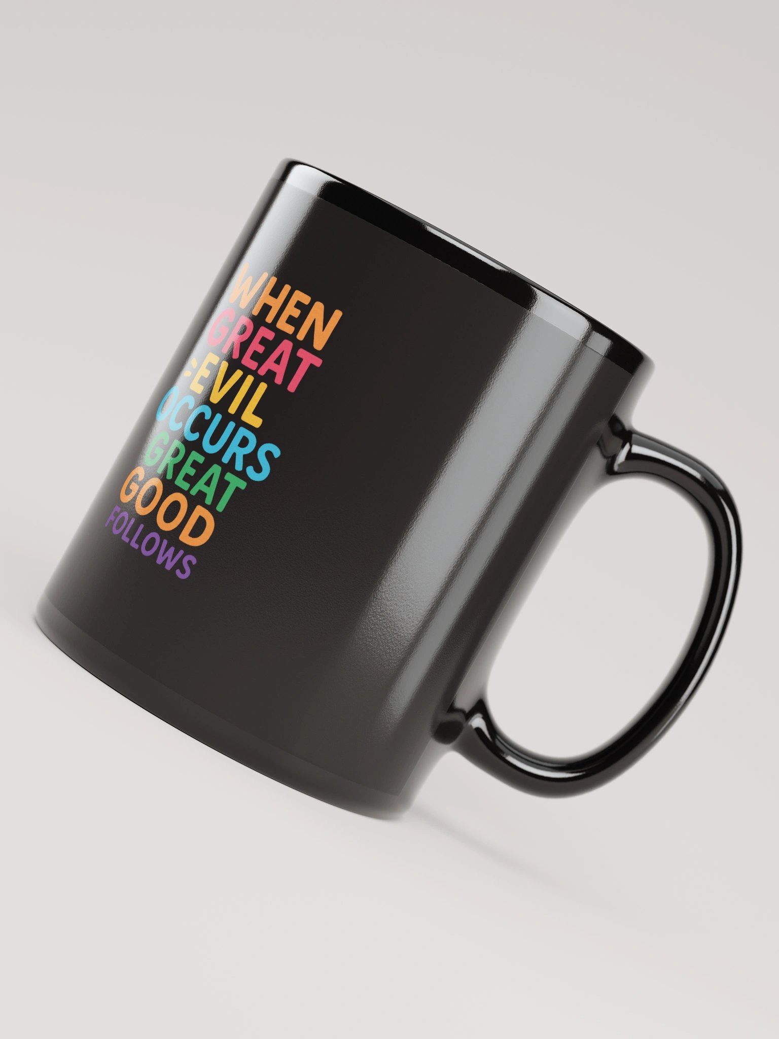 Great Good Follows” Inspirational Black Mug – Nichiren Buddhism Quote for Inner Strength product image (4)