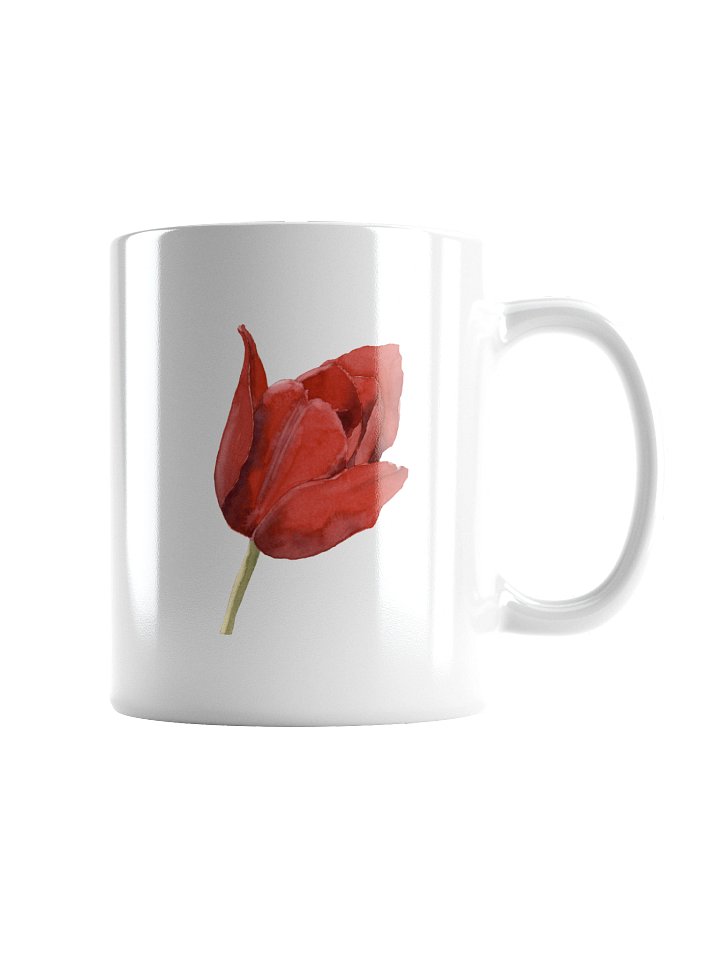 Red Tulip White Glossy Mug product image (1)