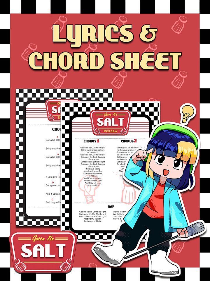 Gotta Be Salt Lyrics & Chord Sheets product image (1)