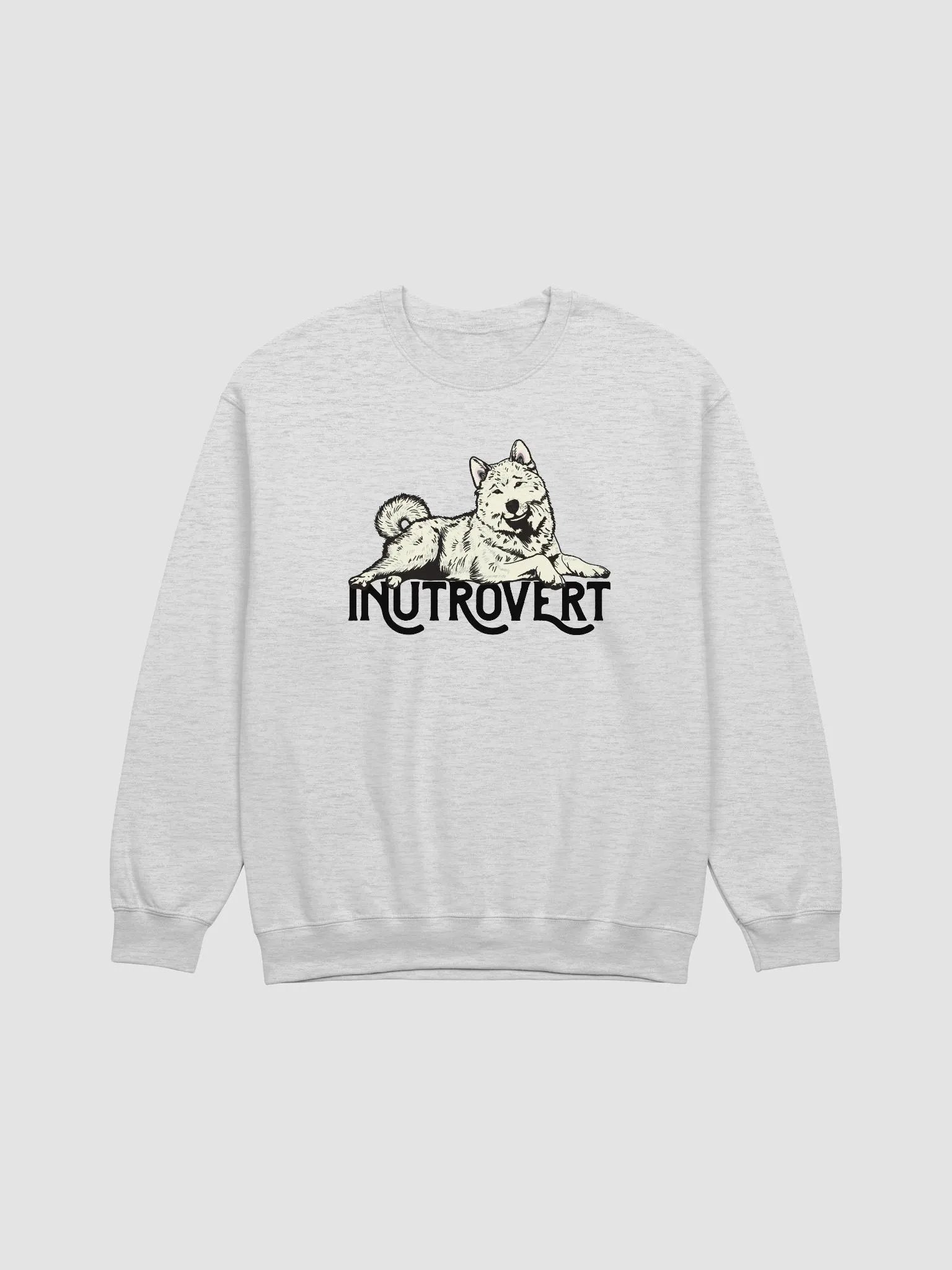 Inutrovert Sweatshirt of an Akita Inu (White) | Funny Shirt for Akita Paw-rents product image (1)