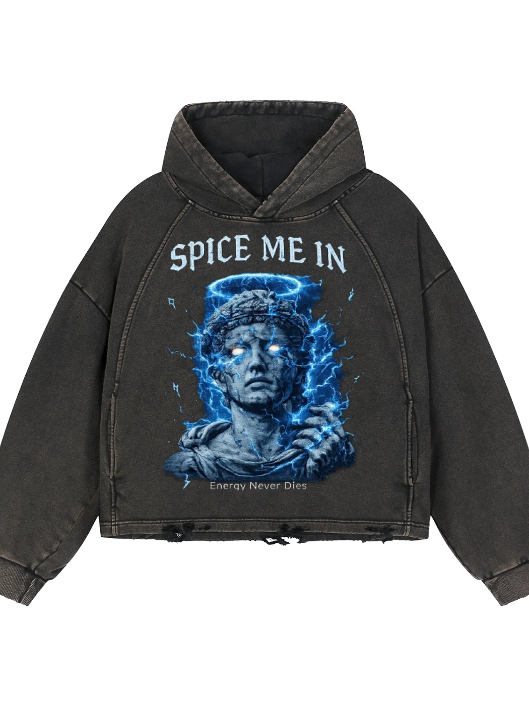 SPICE LIBERTY Vintage Washed Frayed-Hem Hoodie product image (1)