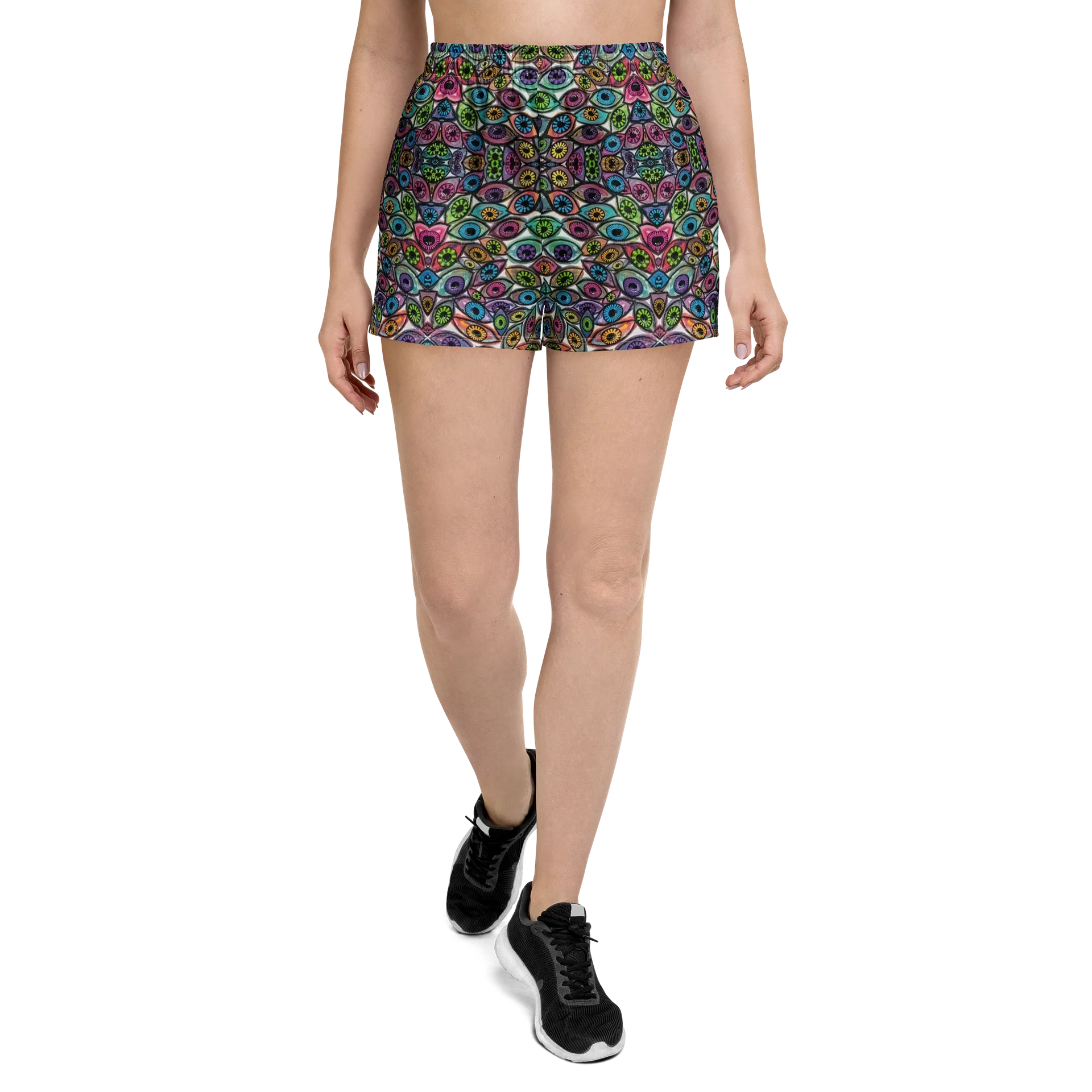 Psychedelic Eyes Unisex Athletic Shorts | Eye See You Too product image (1)