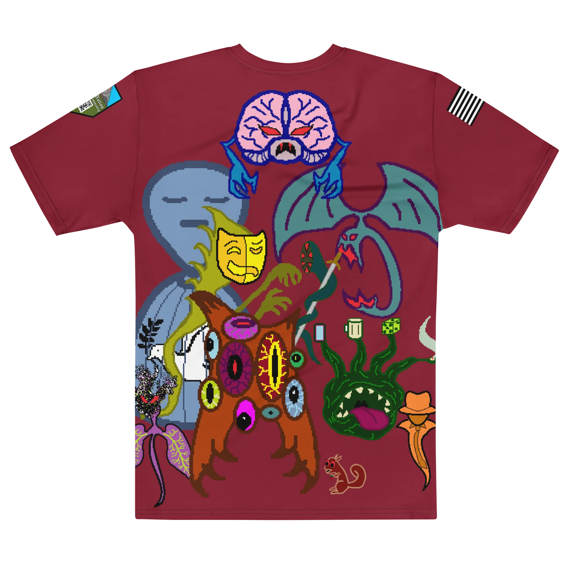 The Demons We Carry Cotton Red Shirt product image (2)