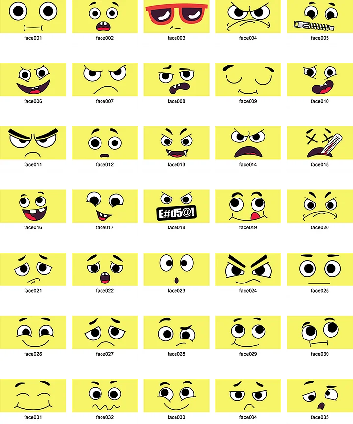 Individual Yellow Faces product image (1)
