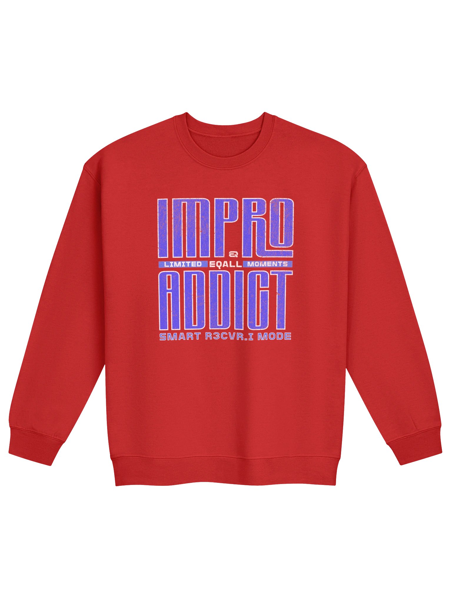 Limited IMPRO Maniac Moments Crewneck Sweatshirt_R3CVR.i mode by EQALL® Essentials_Blue White product image (1)