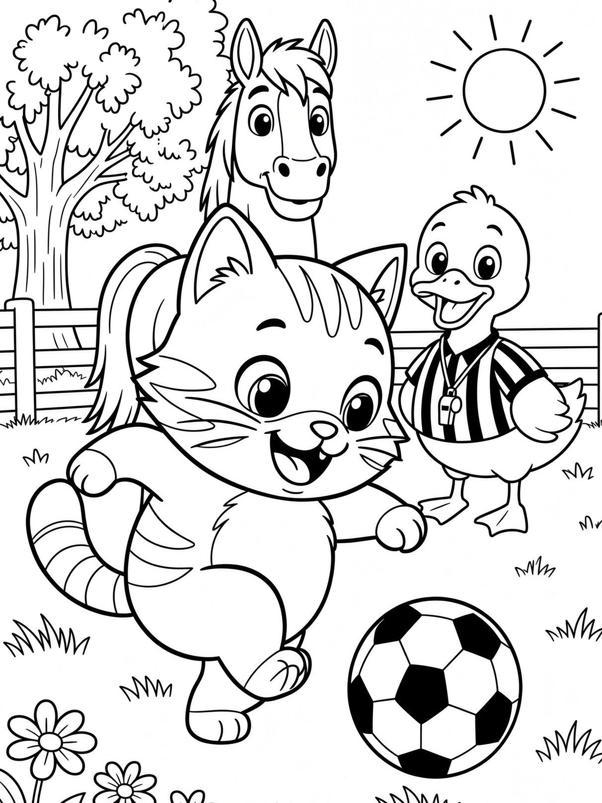Sing A Rhyme Time Farm Animals Play Soccer Today Coloring Book Pages Bundle for Ages 5+ through Adult | 21 Printable Pages including Title Page l Instant Digital Download PDF Format l product image (2)