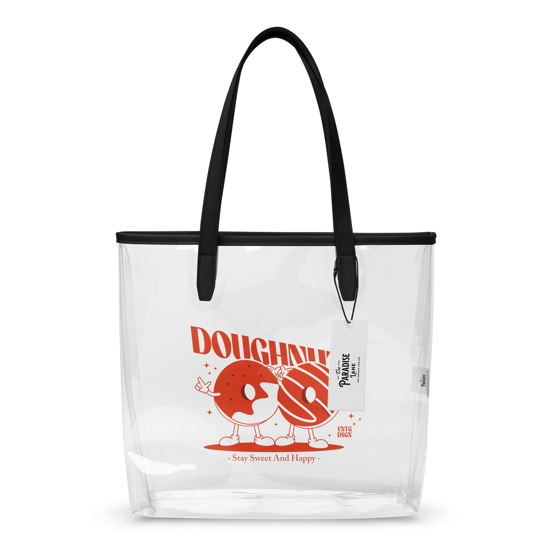 Retro Doughnutz Clear Tote Bag product image (1)