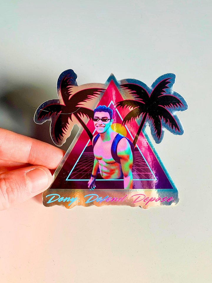 Vaporwave Vigilante Sticker product image (2)