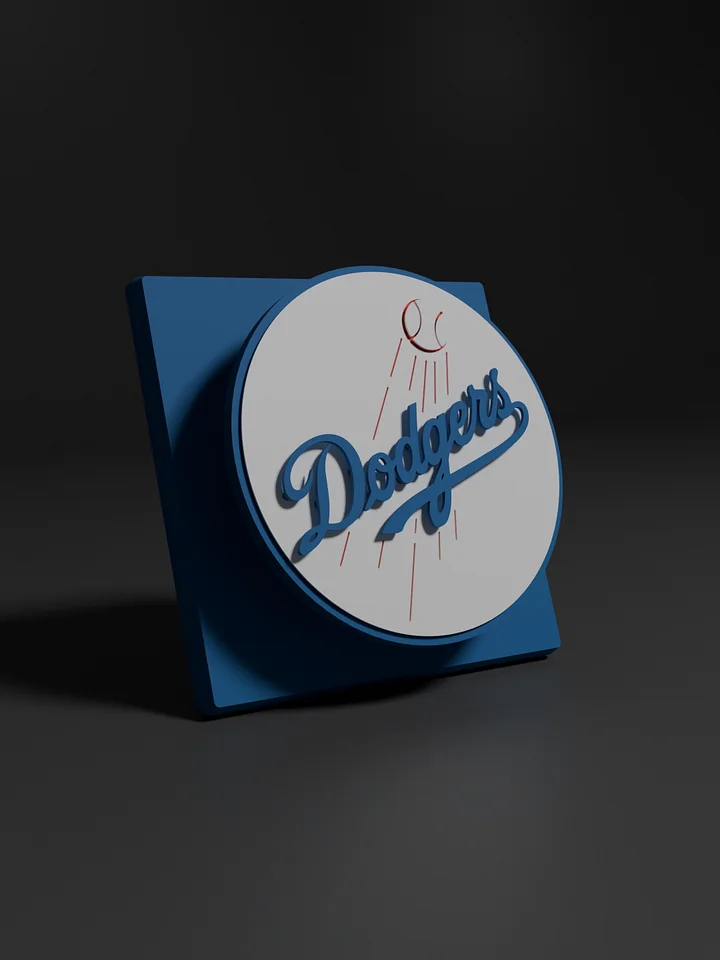 Los Angeles Dodgers Circle 3D Printed Floating Logo Sign (Digital File Only) product image (1)
