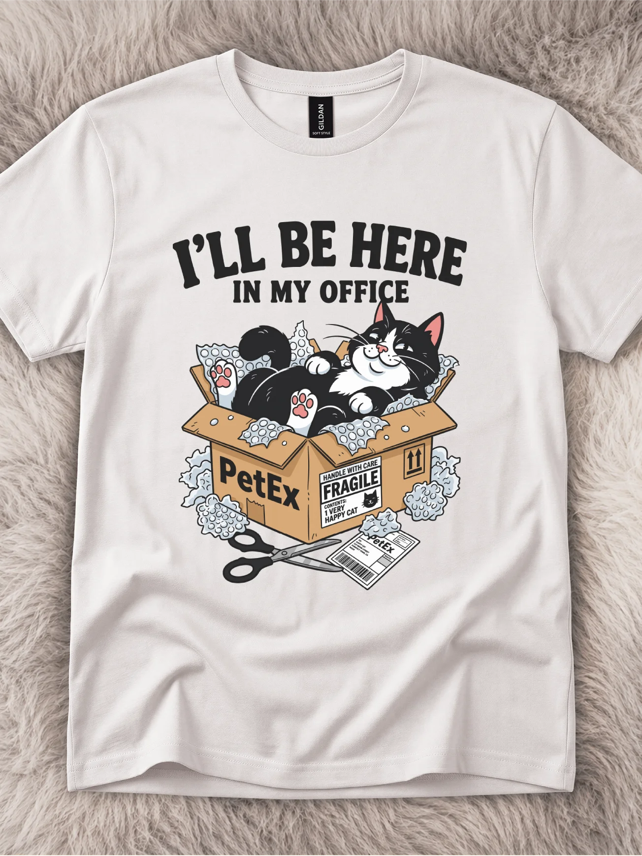 I'll Be Here In My Office Tuxedo Cat Shirt product image (1)