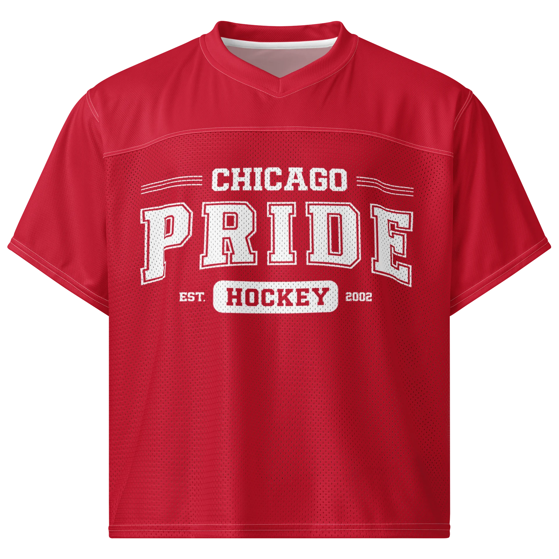 Chicago Pride Hockey Mesh Jersey Tee (Red Version) product image (1)
