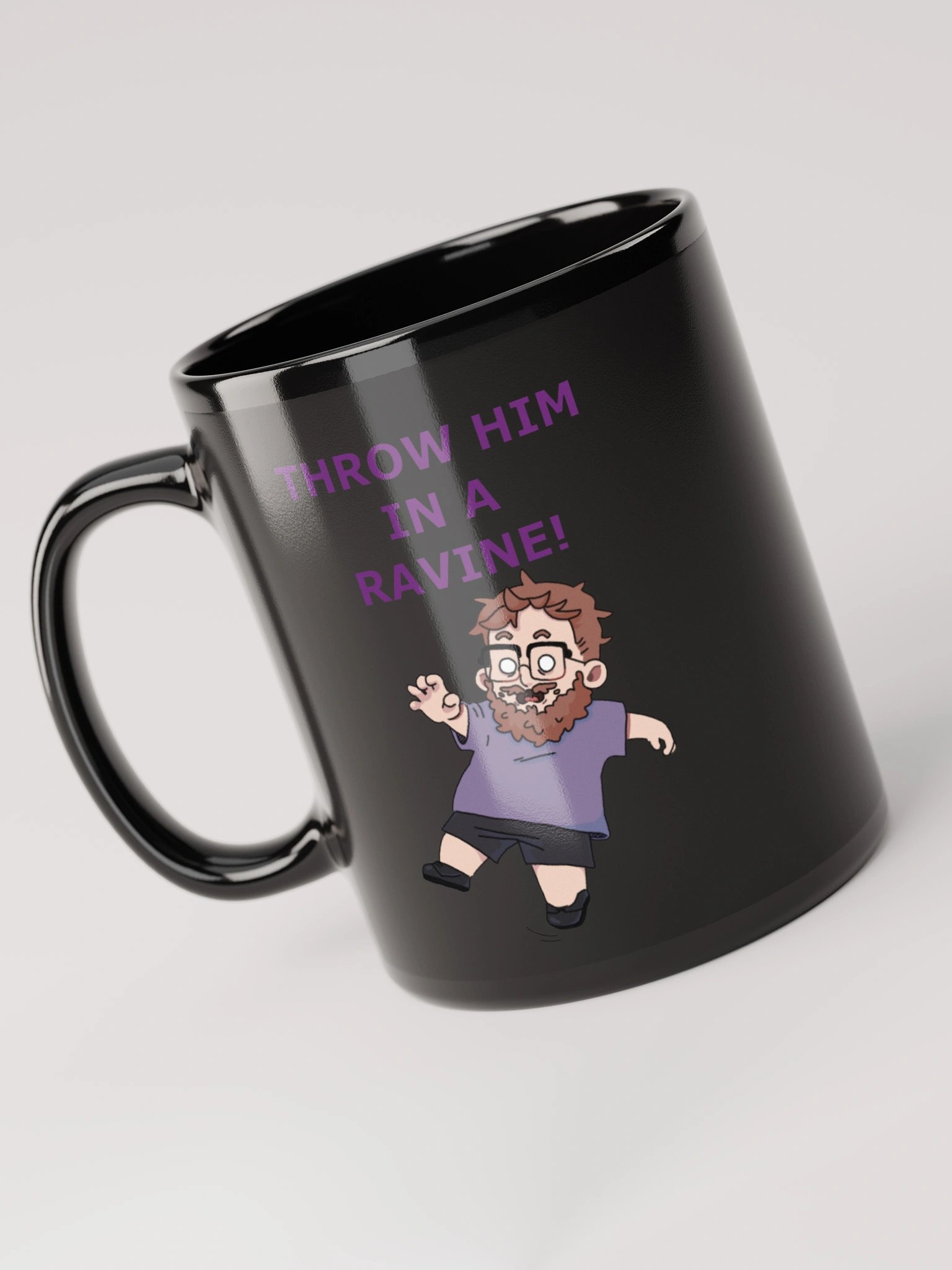 "Throw Him In a Ravine!" Black Mug product image (3)
