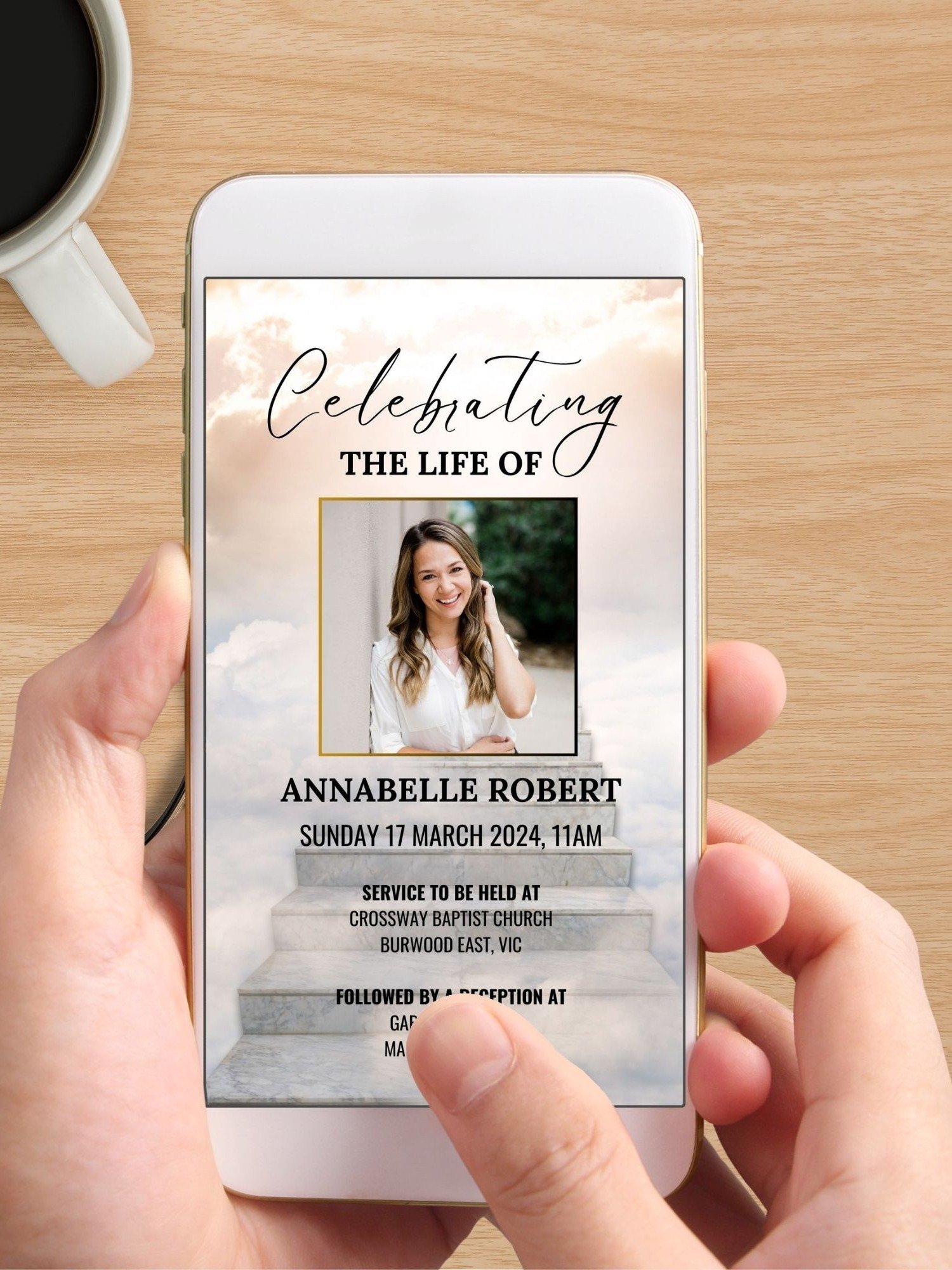 Stairs To Heaven Evite Canva Template product image (5)