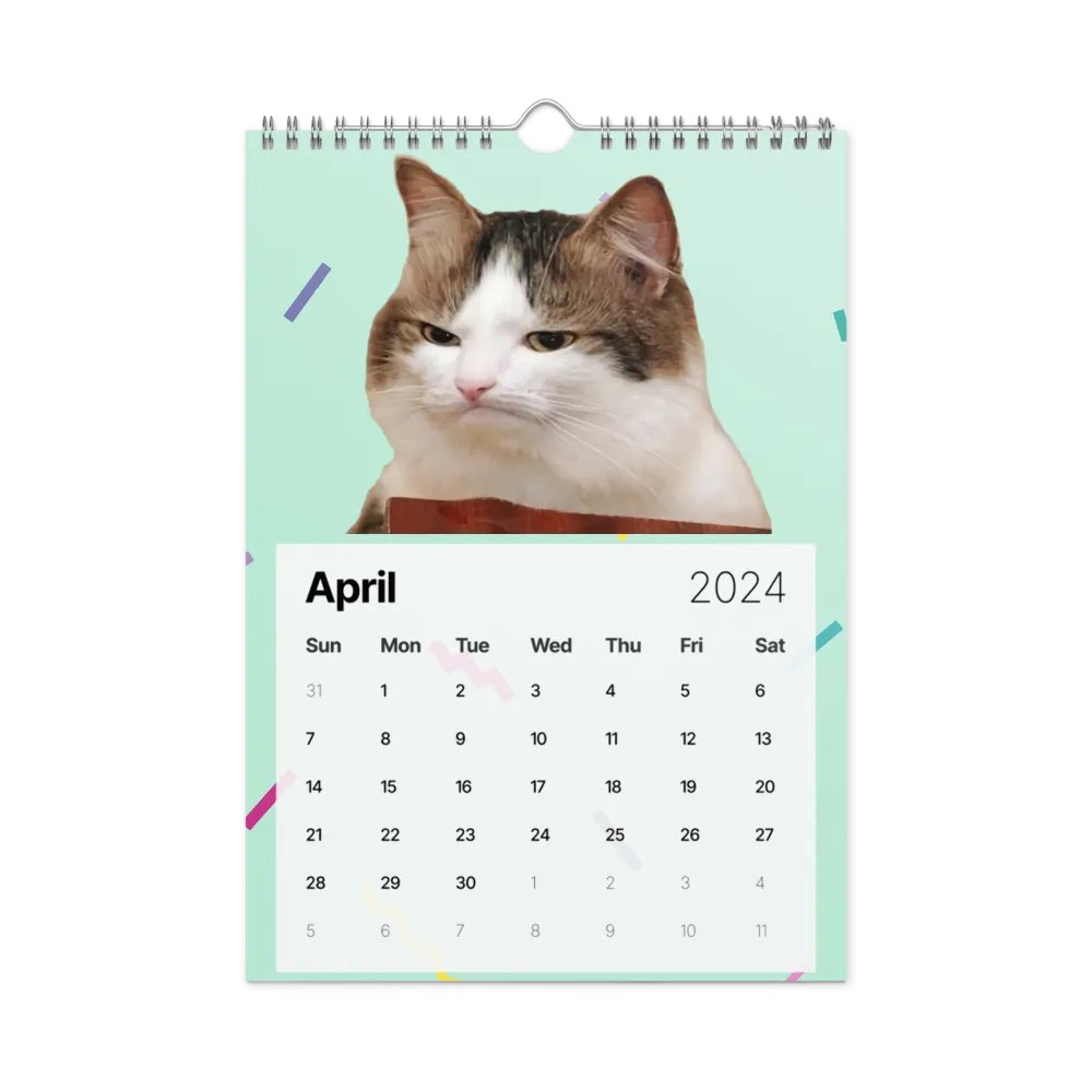 Wall Calendar (2024): Meme Cats product image (2)