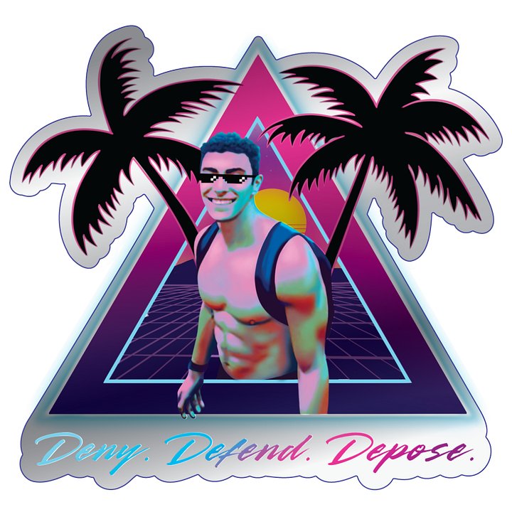 Vaporwave Vigilante Sticker product image (1)