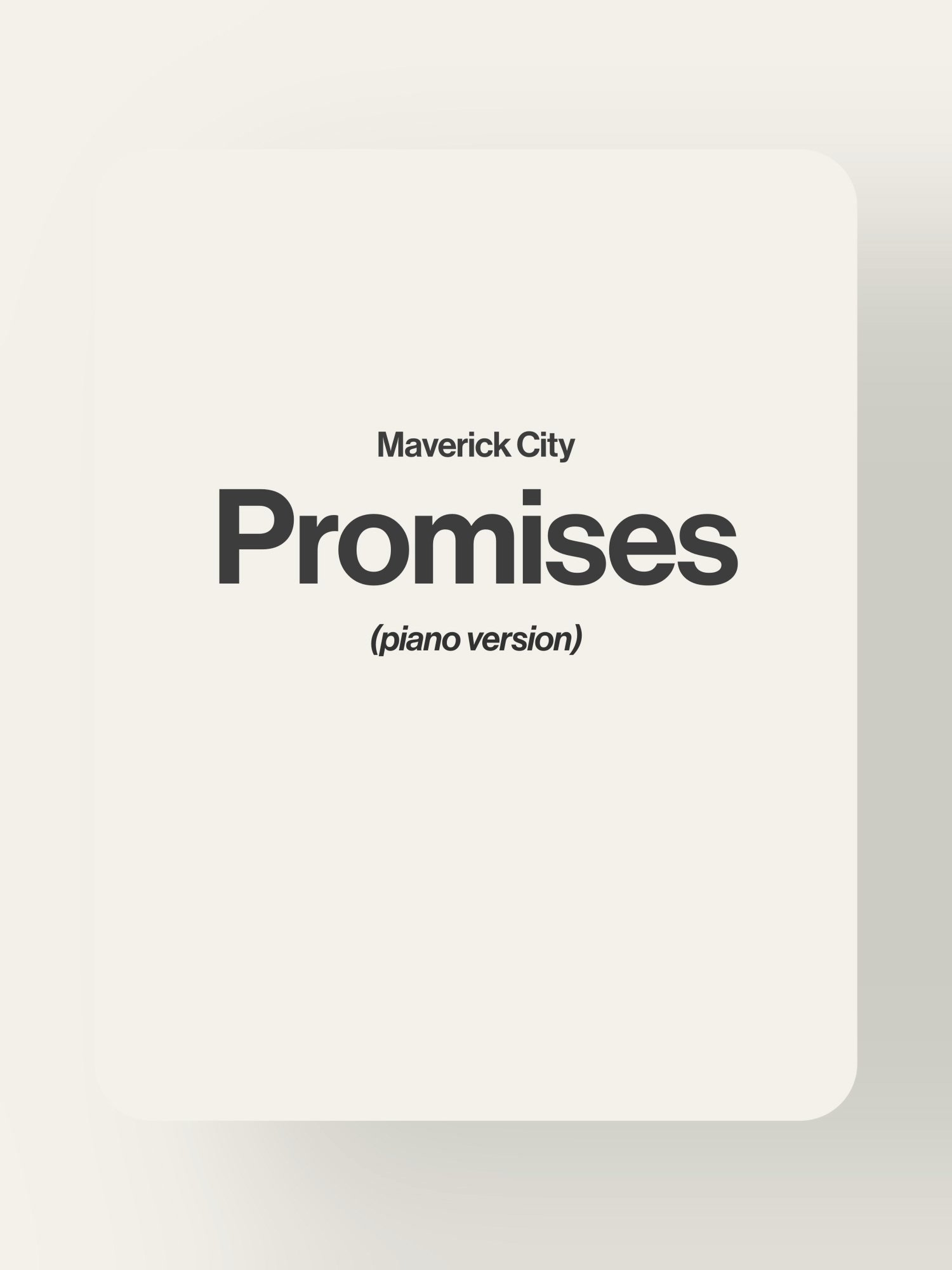 Promises - Maverick City product image (1)