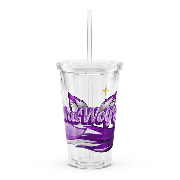 Alpha_Wolf_Luna Logo Plastic Tumbler product image (1)