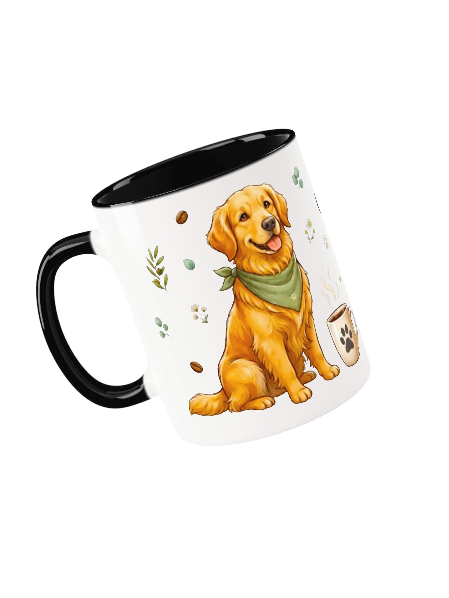 Coffee Dog Repeat Golden Retriever Accent Mug product image (6)