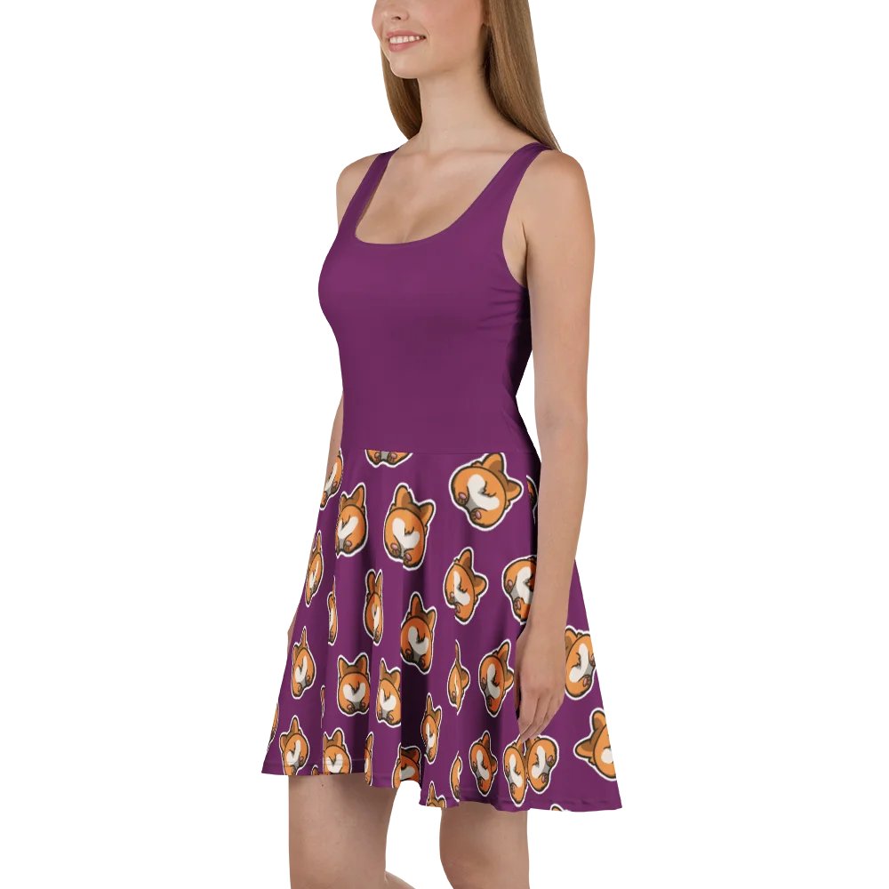 Corgi Butt All-Over Skater Dress product image (1)