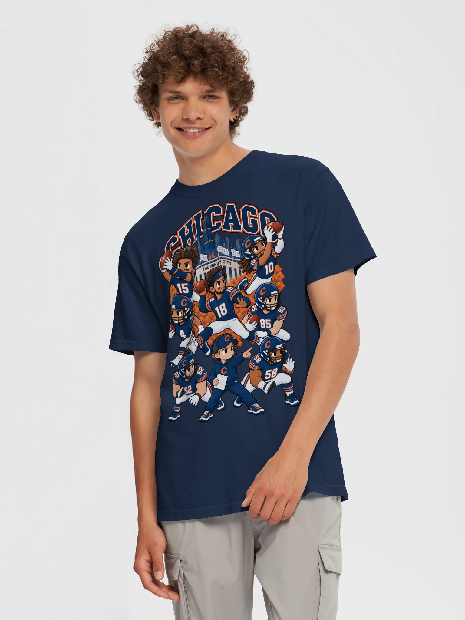 Chicago Football Animated Player T-Shirt product image (59)