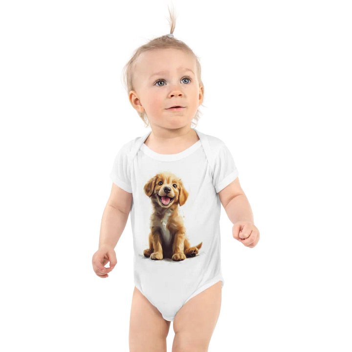 Playful Puppy Baby Bodysuit product image (1)