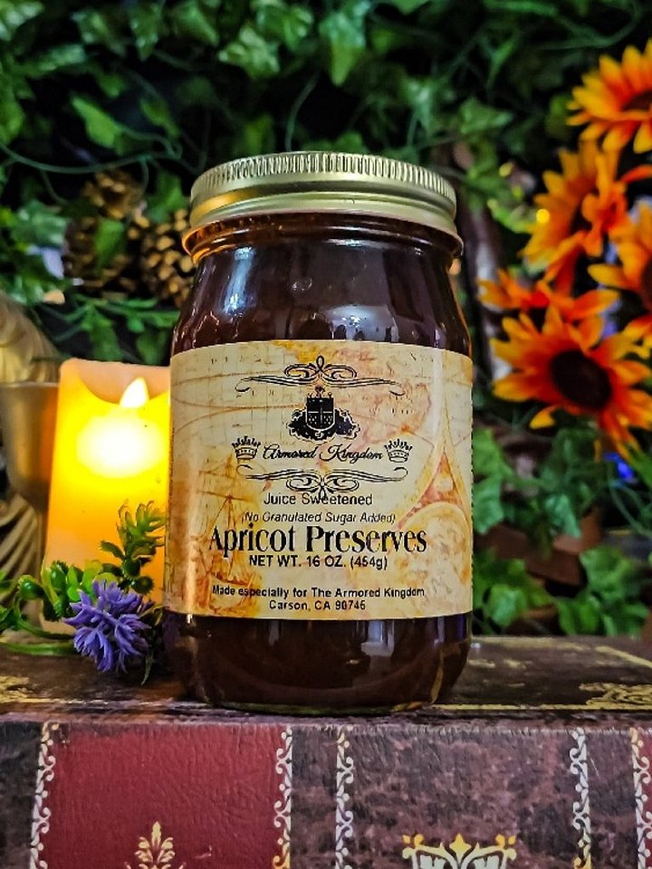 The Armored Kingdom Apricot Jam Preserves 16oz Gourmet Sweet & Tangy Harmony Royal Delight product image (1)