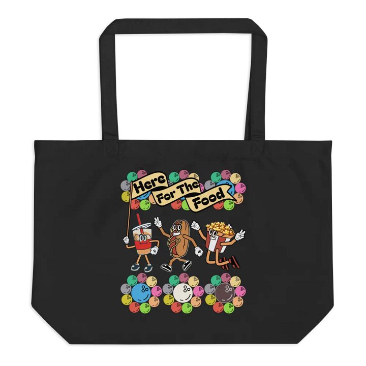 Here For The Food Bowling Foodie March Organic Tote Bag product image (1)