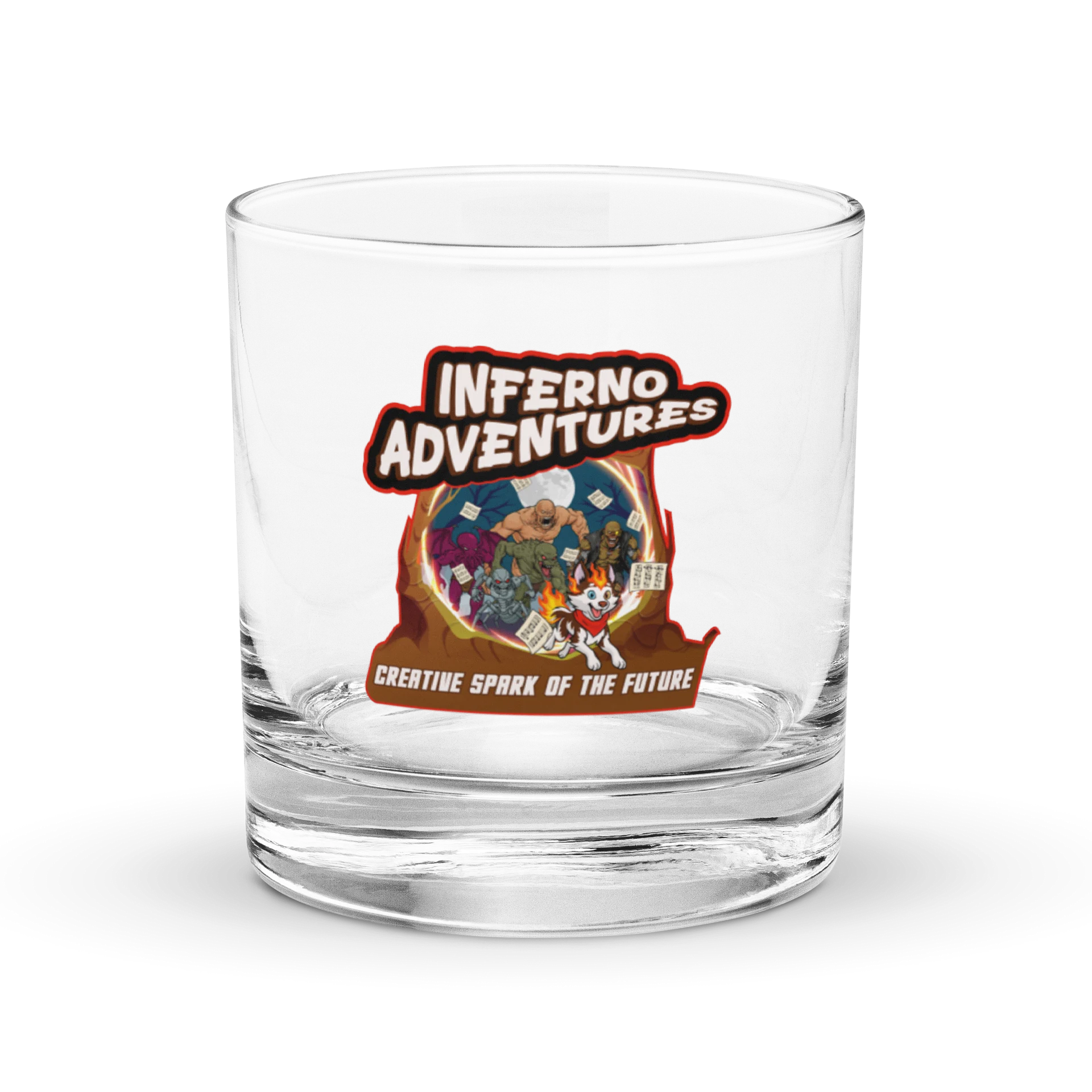 Flaming Fantasy Rocks Glass product image (1)