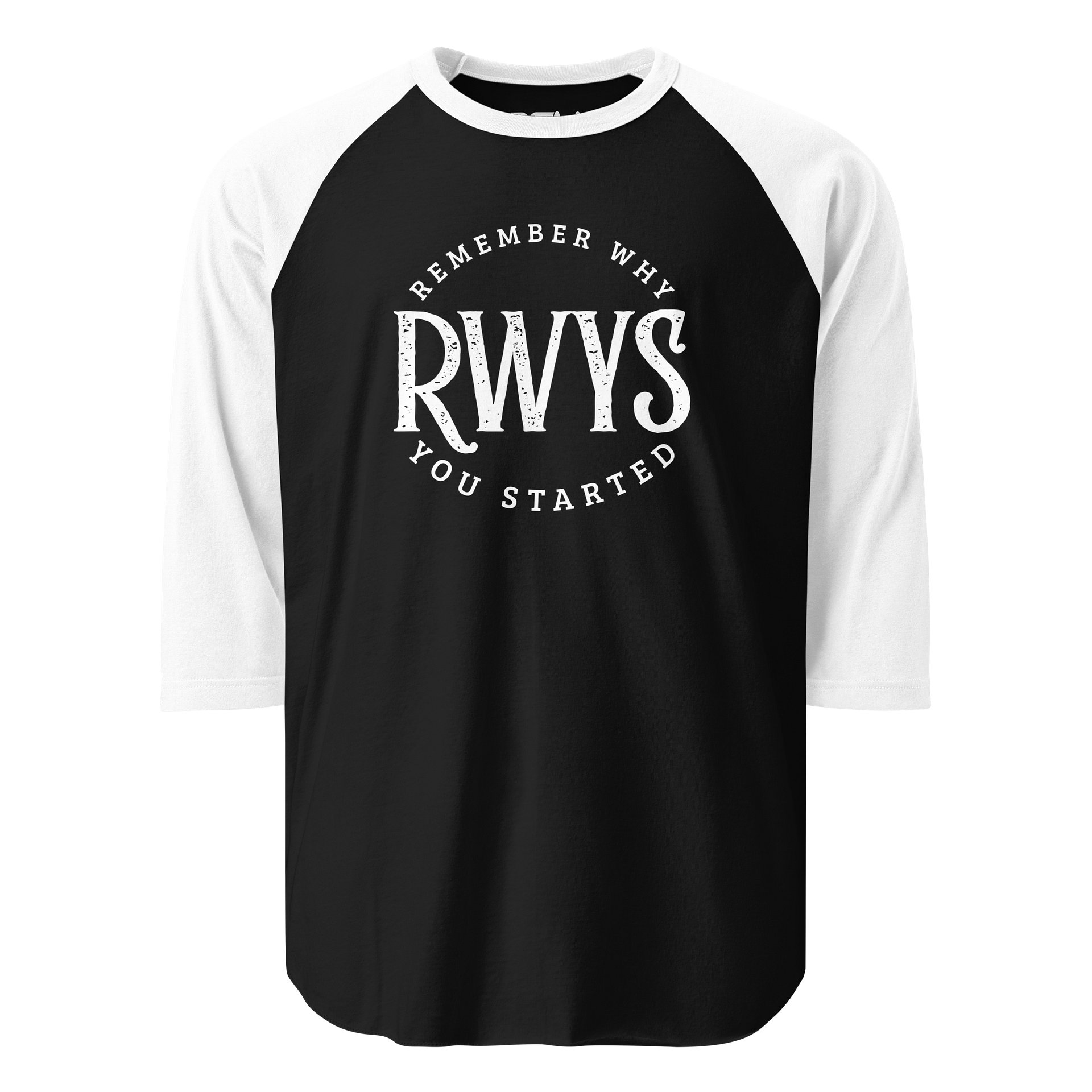 RWYS Circle Motivation Raglan Black Tee product image (1)