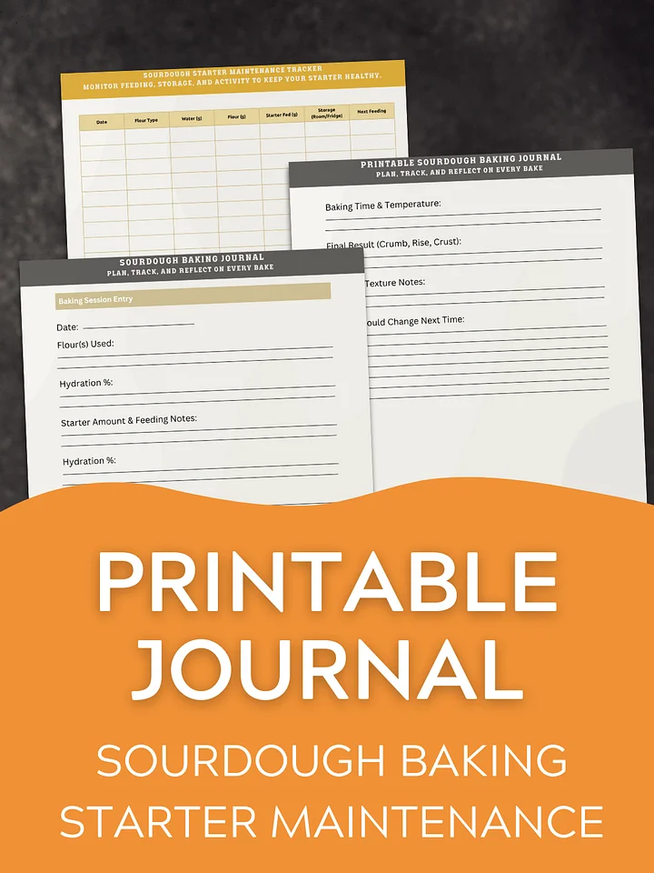 Printable Sourdough Baking Journal & Printable Starter Maintenance Journal - BreadXBaker product image (1)