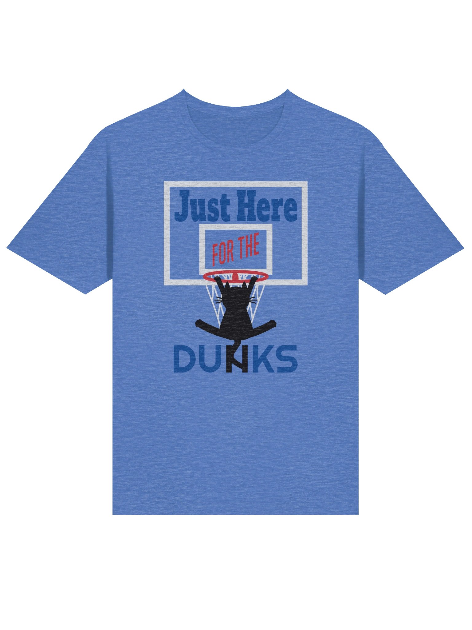 Basketball Cat (Just Here for the DUNKS) - Unisex Adult Super Soft Lightweight T-shirt product image (1)
